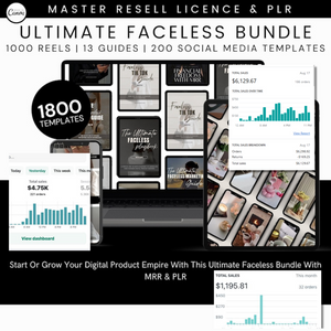 The Ultimate Digital Marketing Bundle: Done For You, Content For Faceless Instagram & tik tok with Master Resell Rights, Resell As Your Own, PLR