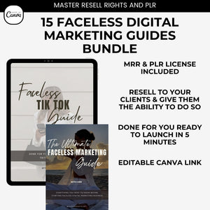 15 Faceless Digital Marketing Master Bundle With Master Resell Rights, Resell As Your Own