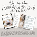 Done for You: Digital Marketing Guide/eBook w/ Master Resell Rights (MRR) and Private Label Rights (PLR) - a Digital Marketing (DFY) Product