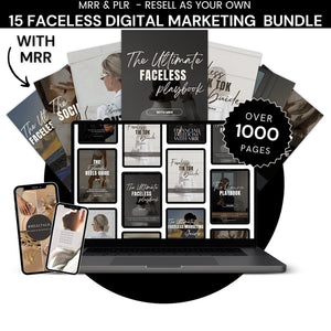 15 Faceless Digital Marketing Master Bundle With Master Resell Rights, Resell As Your Own