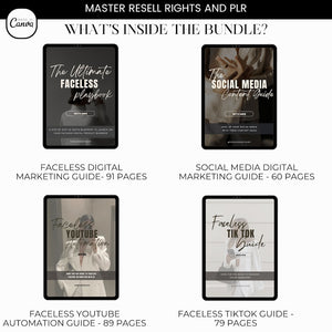 The Ultimate Digital Marketing Bundle: Done For You, Content For Faceless Instagram & tik tok with Master Resell Rights, Resell As Your Own, PLR