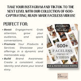 PLR Faceless Videos with Master Resell Rights and PLR, MRR Faceless Marketing Done For you to Sell On Etsy with Faceless Marketing Guide